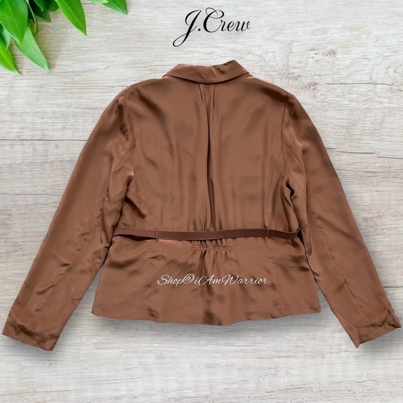J.Crew NWT RARE silk belted utility jacket *shop@iamwarrior - Picture 6 of 11
